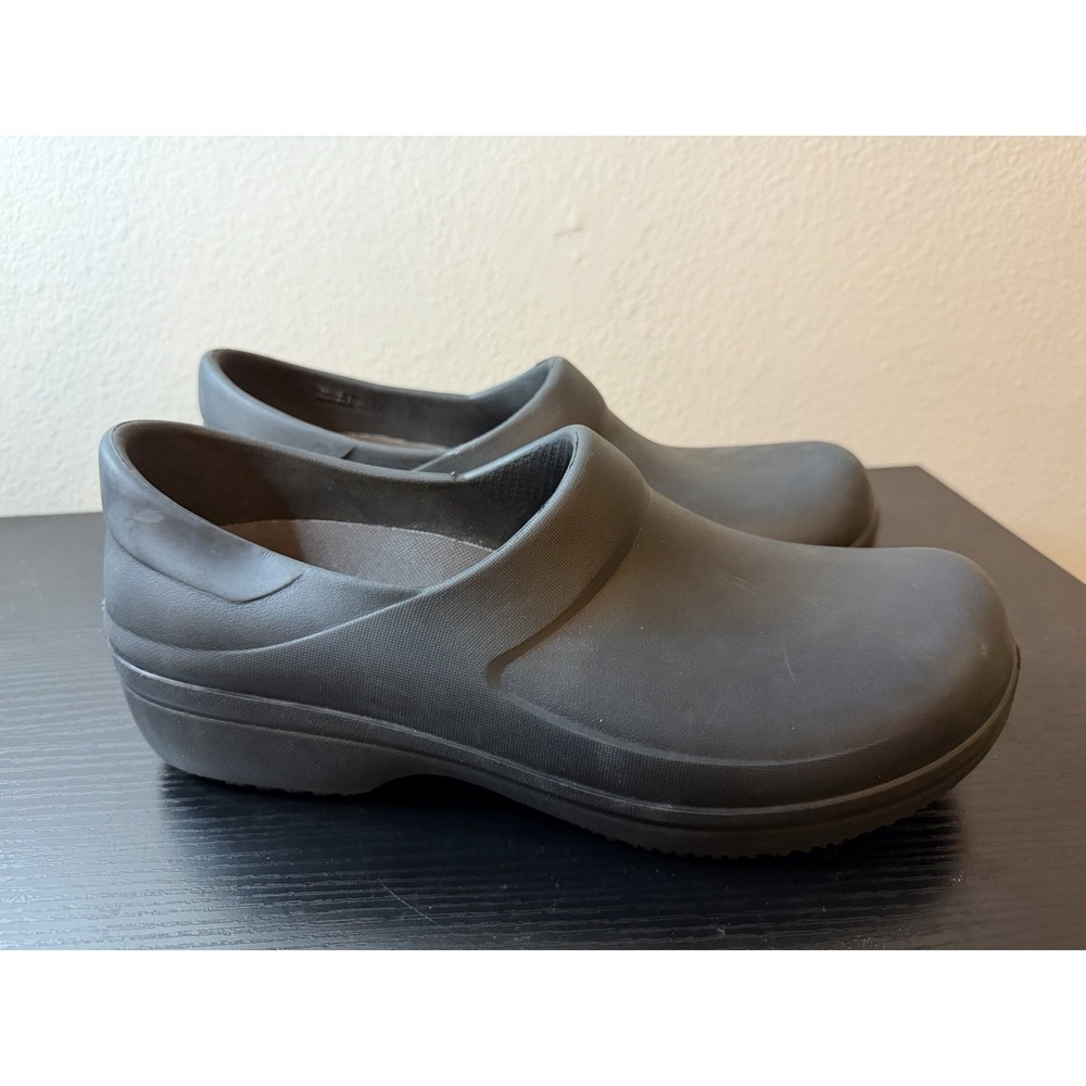 CROCS Womens Gardening Clog Black Neria Pro II Dual Comfort Slip On Shoes Sz 11